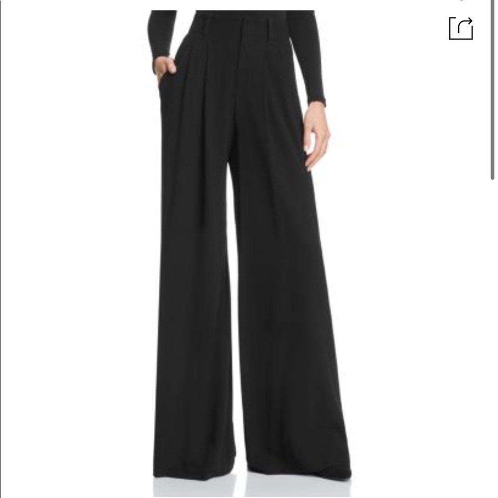 Alice and Olivia Eloise Wide Leg Employed Pants